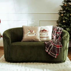 Sofa sztruksowa zielona SNUGLA