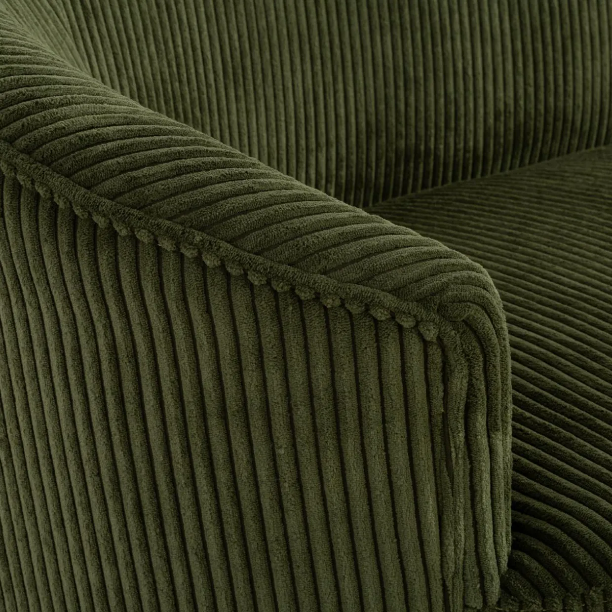 Sofa sztruksowa zielona SNUGLA