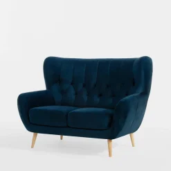 Sofa uszak 2-osobowa ciemnoniebieska KELSO
