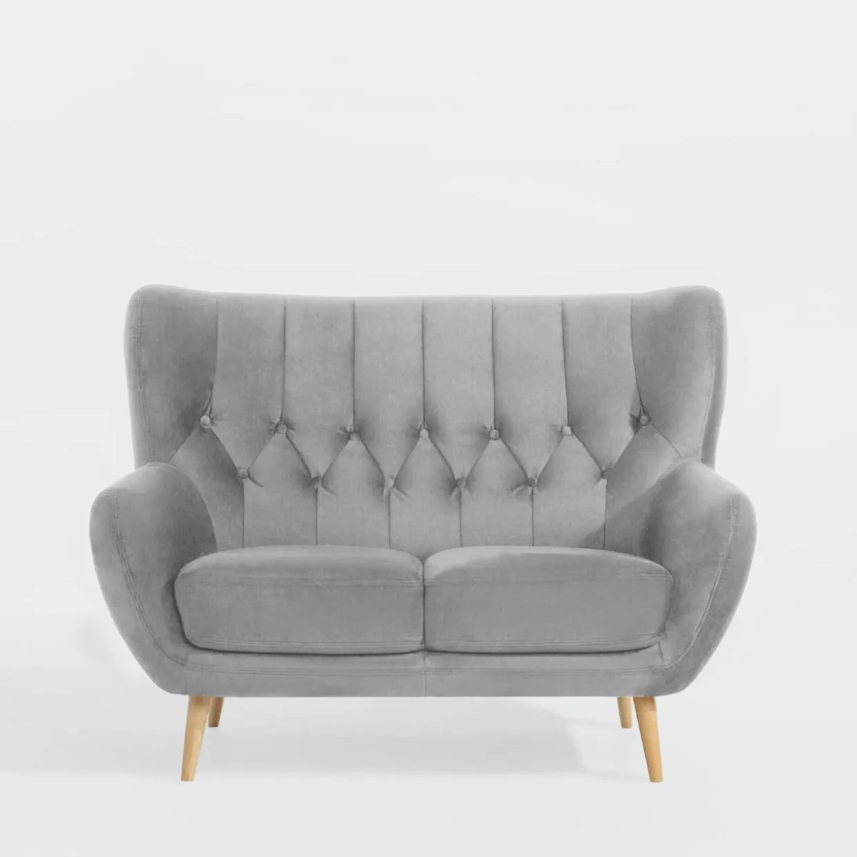 Sofa uszak 2-osobowa jasnoszara KELSO