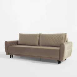 Sofa welurowa beżowa ROMA