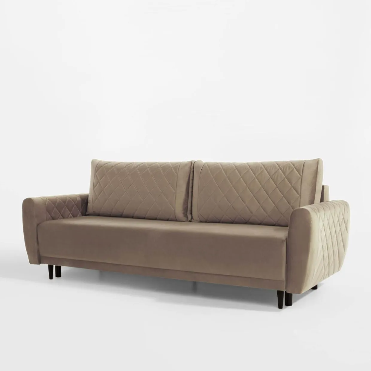 Sofa welurowa beżowa ROMA