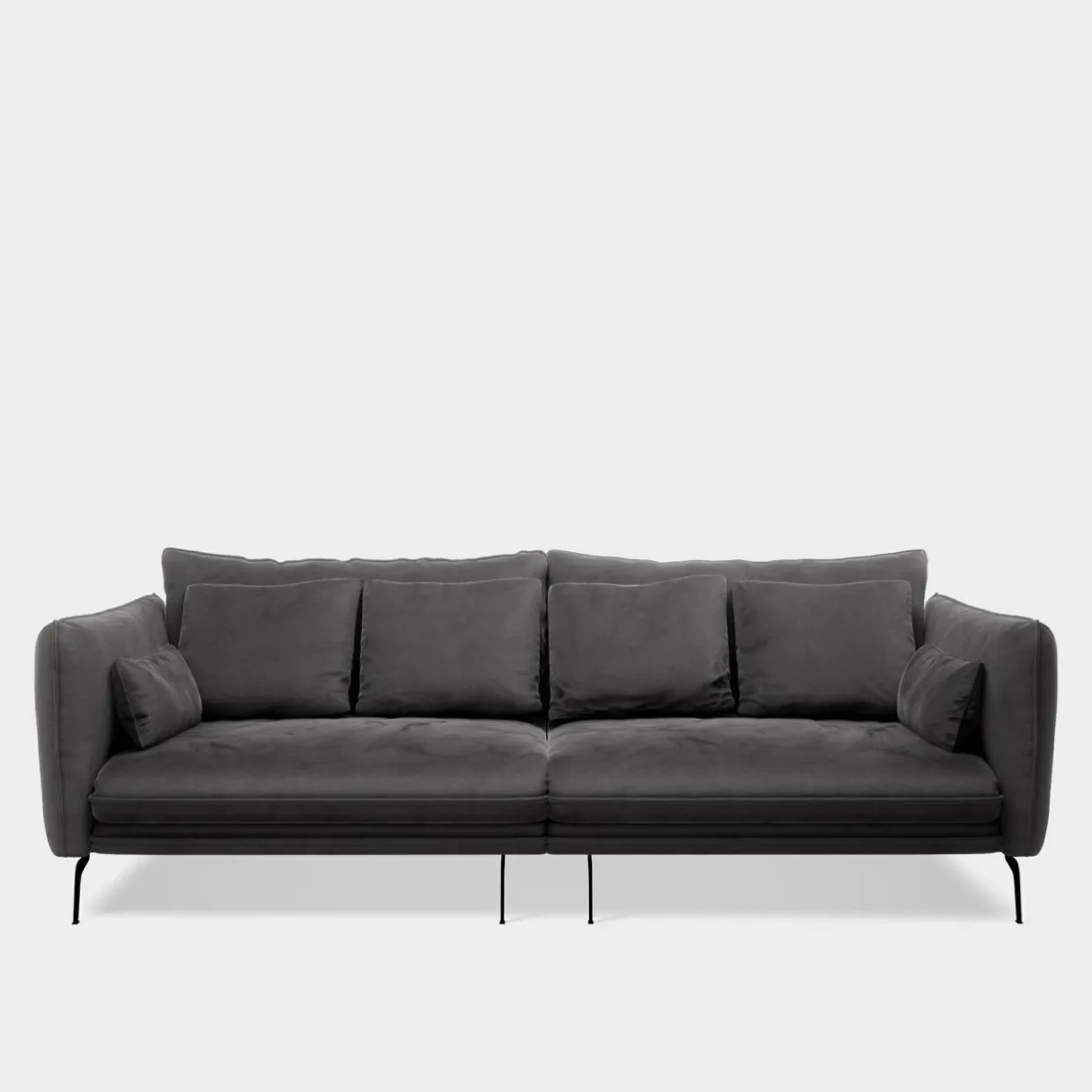 Sofa welurowa ciemnoszara VOCAL