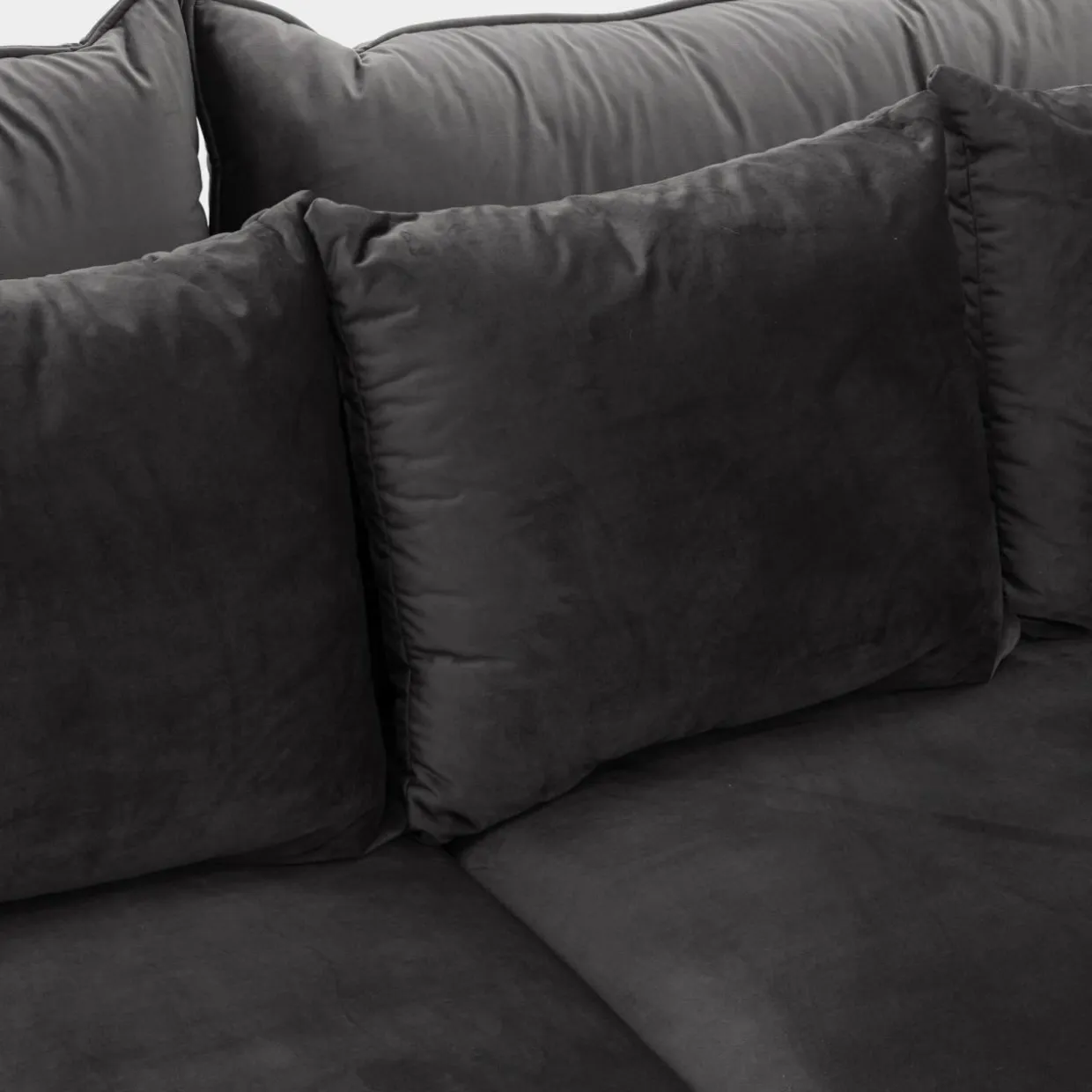 Sofa welurowa ciemnoszara VOCAL