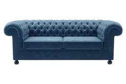 Sofa welurowa granatowa CHESTER