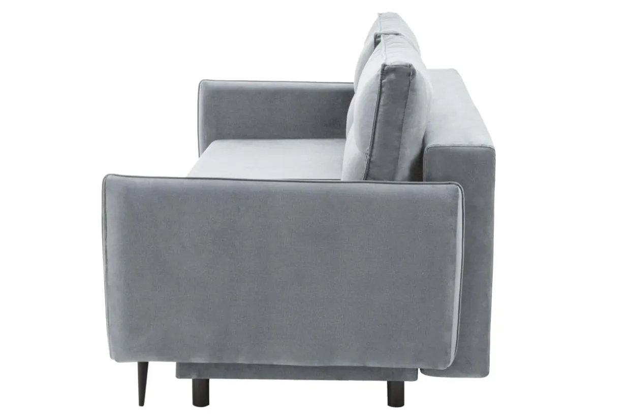 Sofa welurowa jasnoszara KIOTO
