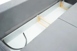 Sofa welurowa jasnoszara KIOTO