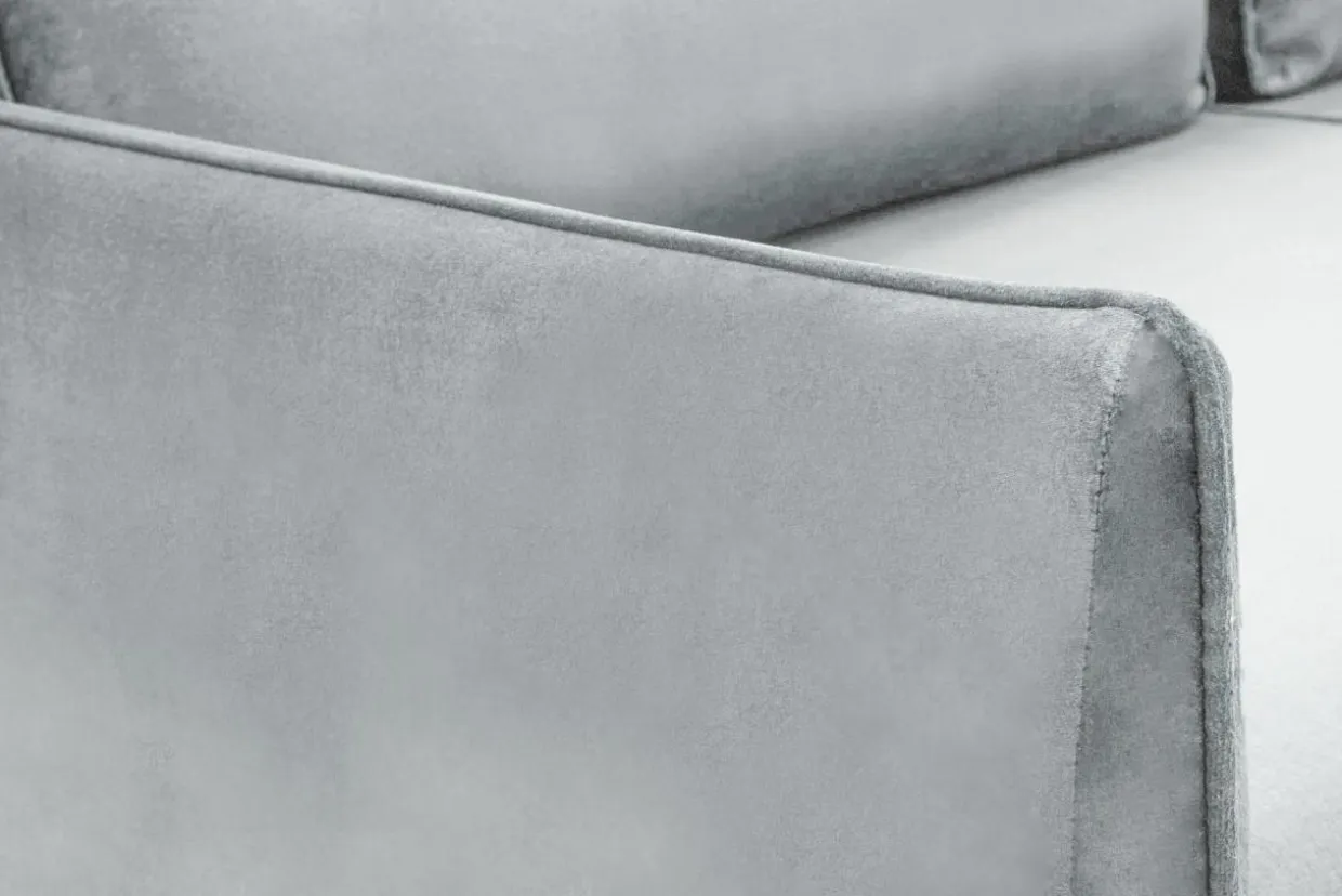 Sofa welurowa jasnoszara KIOTO