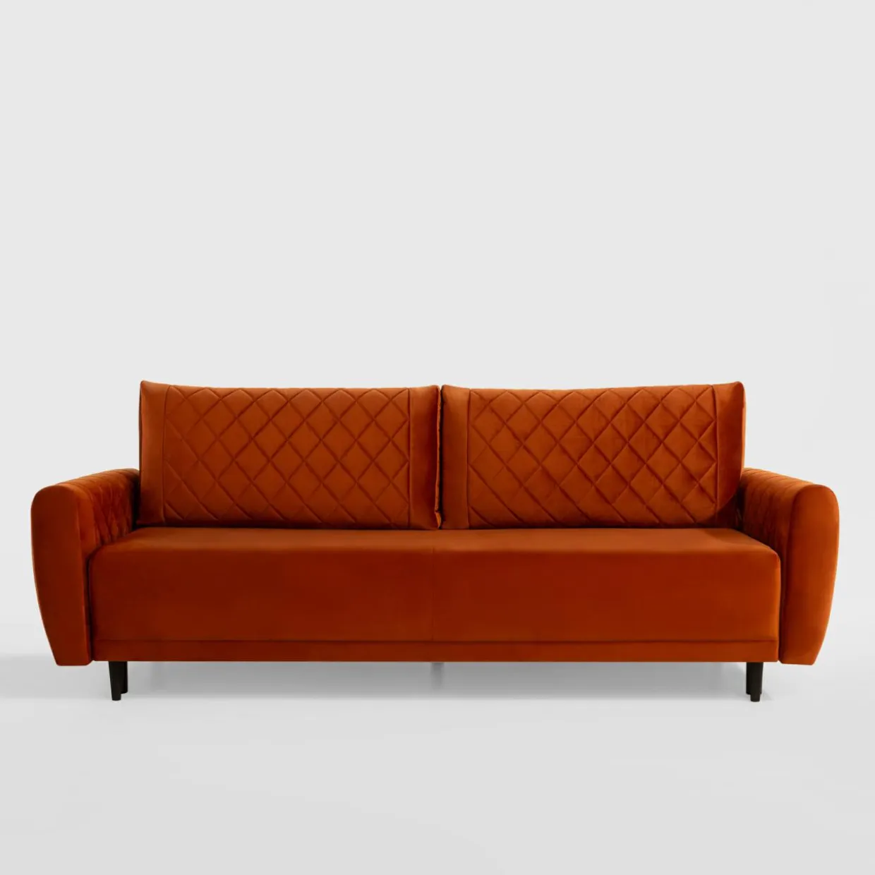 Sofa welurowa ruda ROMA