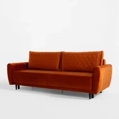 Sofa welurowa ruda ROMA