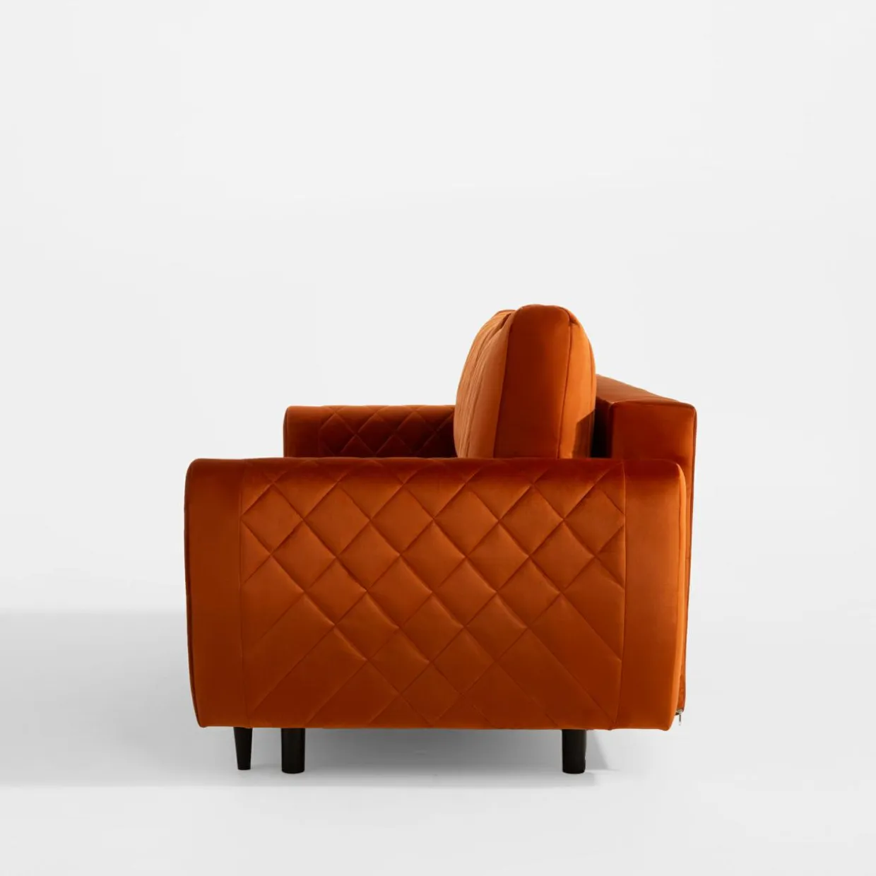 Sofa welurowa ruda ROMA