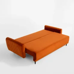 Sofa welurowa ruda ROMA