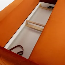 Sofa welurowa ruda ROMA