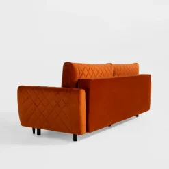 Sofa welurowa ruda ROMA