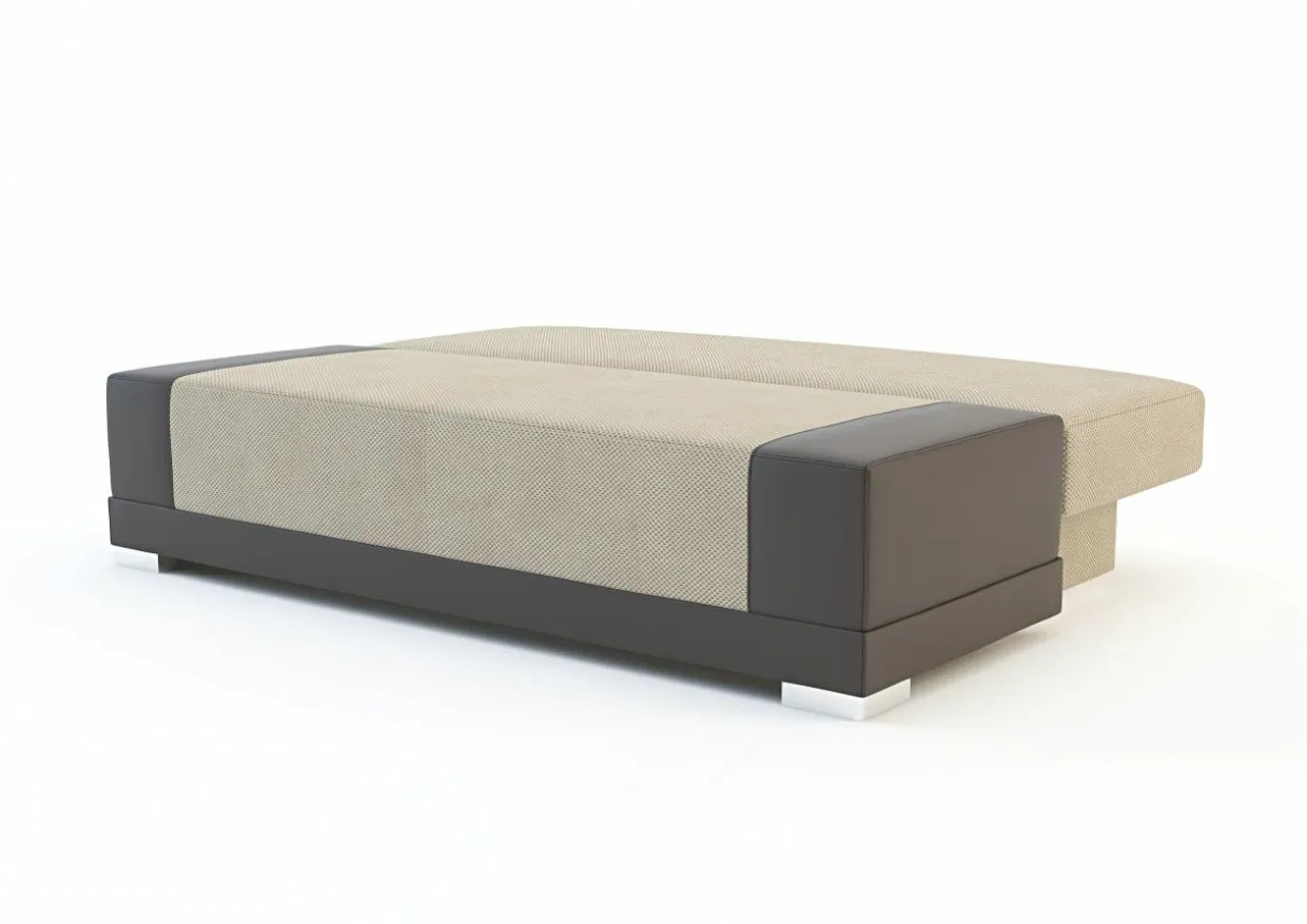 Sofa z ekoskórą beżowa RIMINI