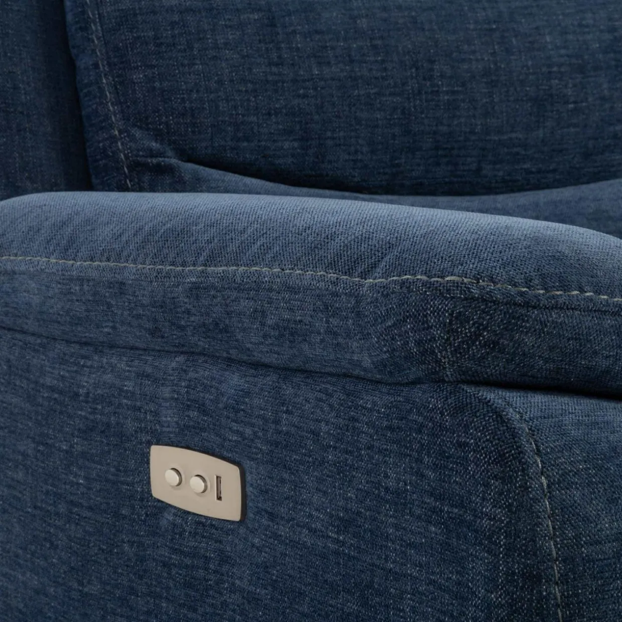 Sofa z funkcją relaks niebieska ZATRI