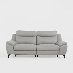 Sofa z funkcją relaks skórzana PERLE