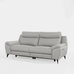 Sofa z funkcją relaks skórzana PERLE