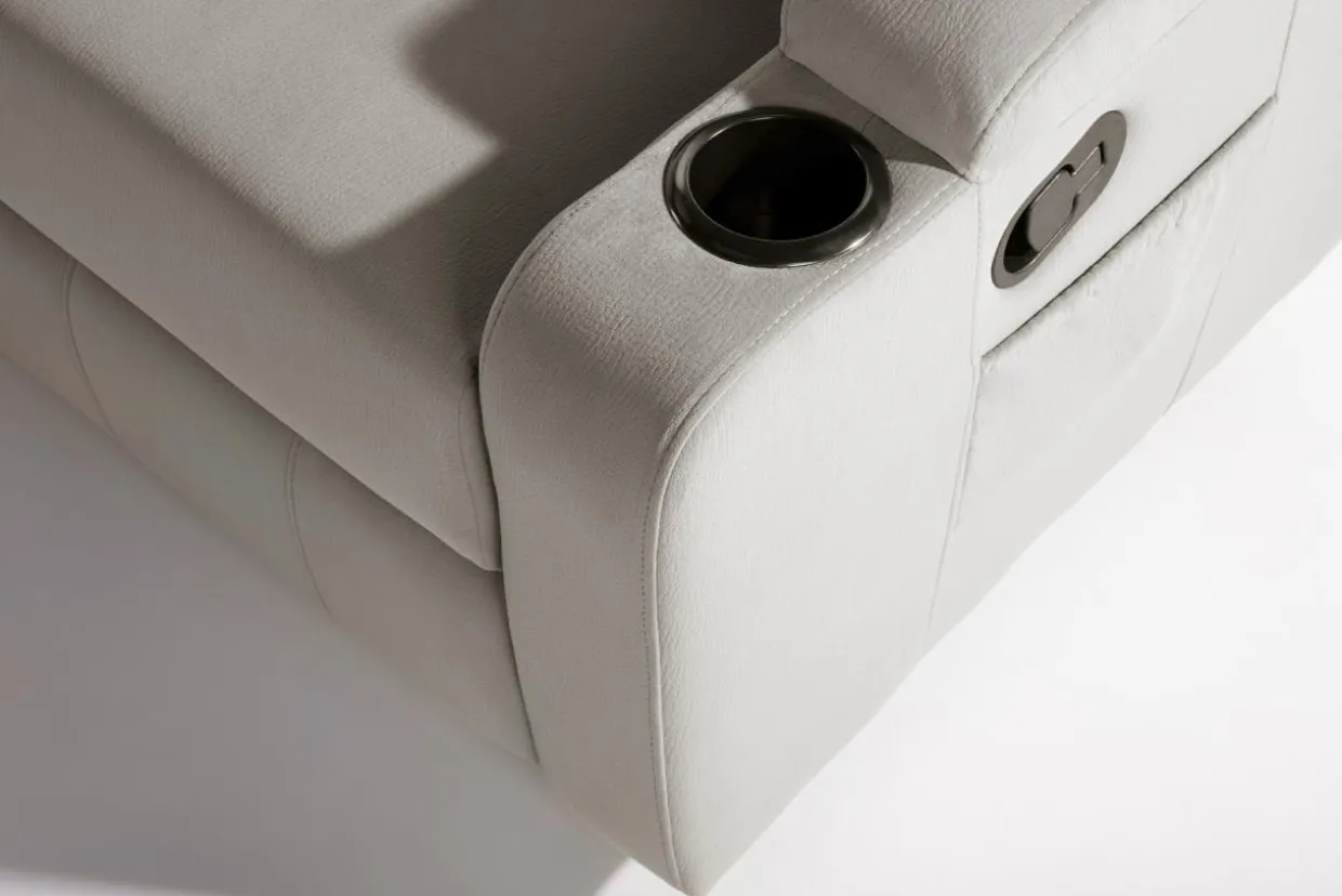 Sofa z funkcją relaks szara KAVERNO