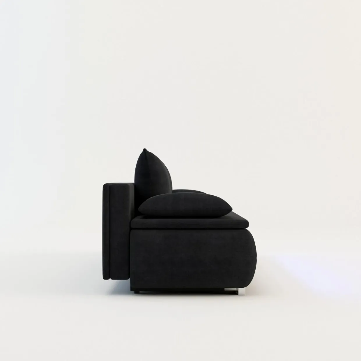 Sofa z listwą led czarna TEKLA