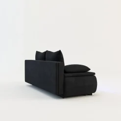 Sofa z listwą led czarna TEKLA
