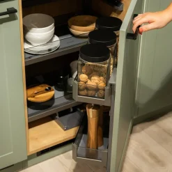 Słoik kwadratowy z czarną pokrywką MILOS 1,8 l