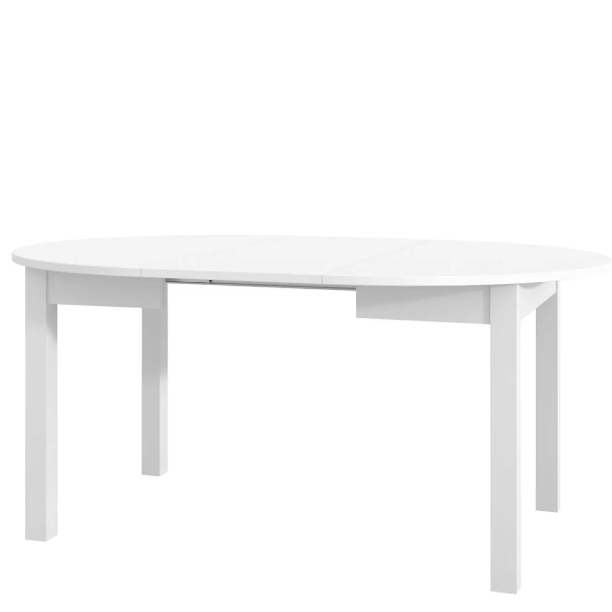 Stół okrągły biały LUNI 110 - 160 cm