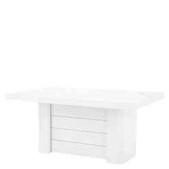 Stół rozkładany KOLOS II biały / nadruk marble marmur połysk