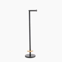 Stojak na papier toaletowy czarny 65 cm