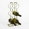 Stojak na wino metalowy czarny