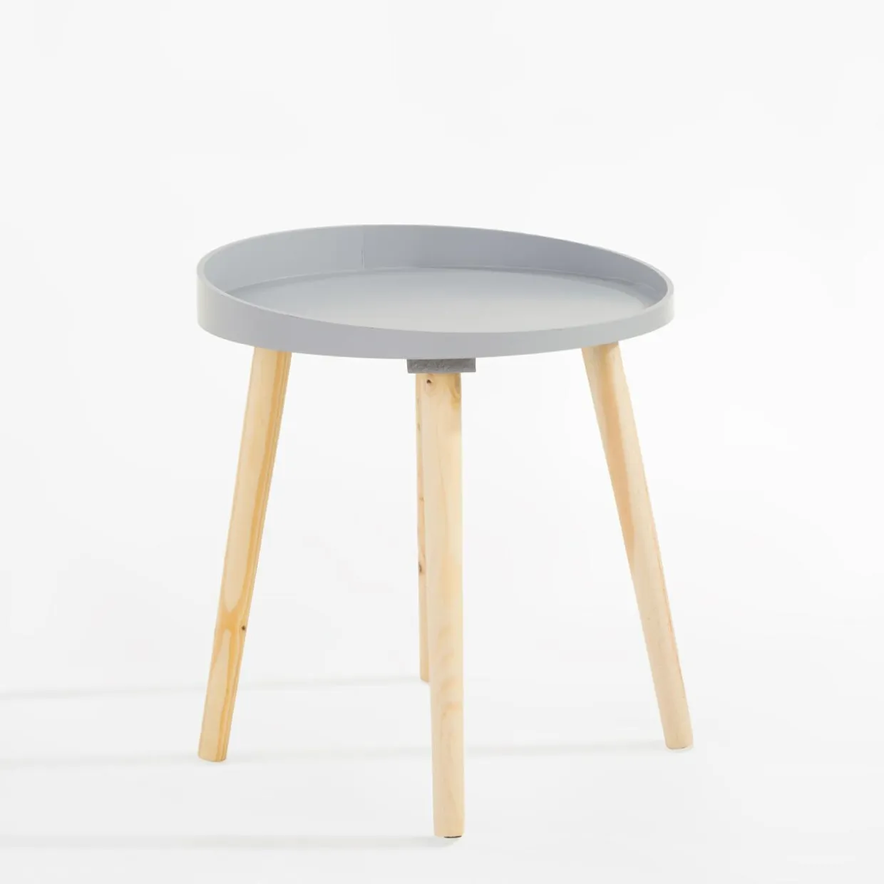 Stolik kawowy pomocniczy szary 44 cm