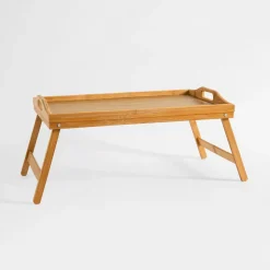 Stolik śniadaniowy składany bambusowy 50x30x21 cm