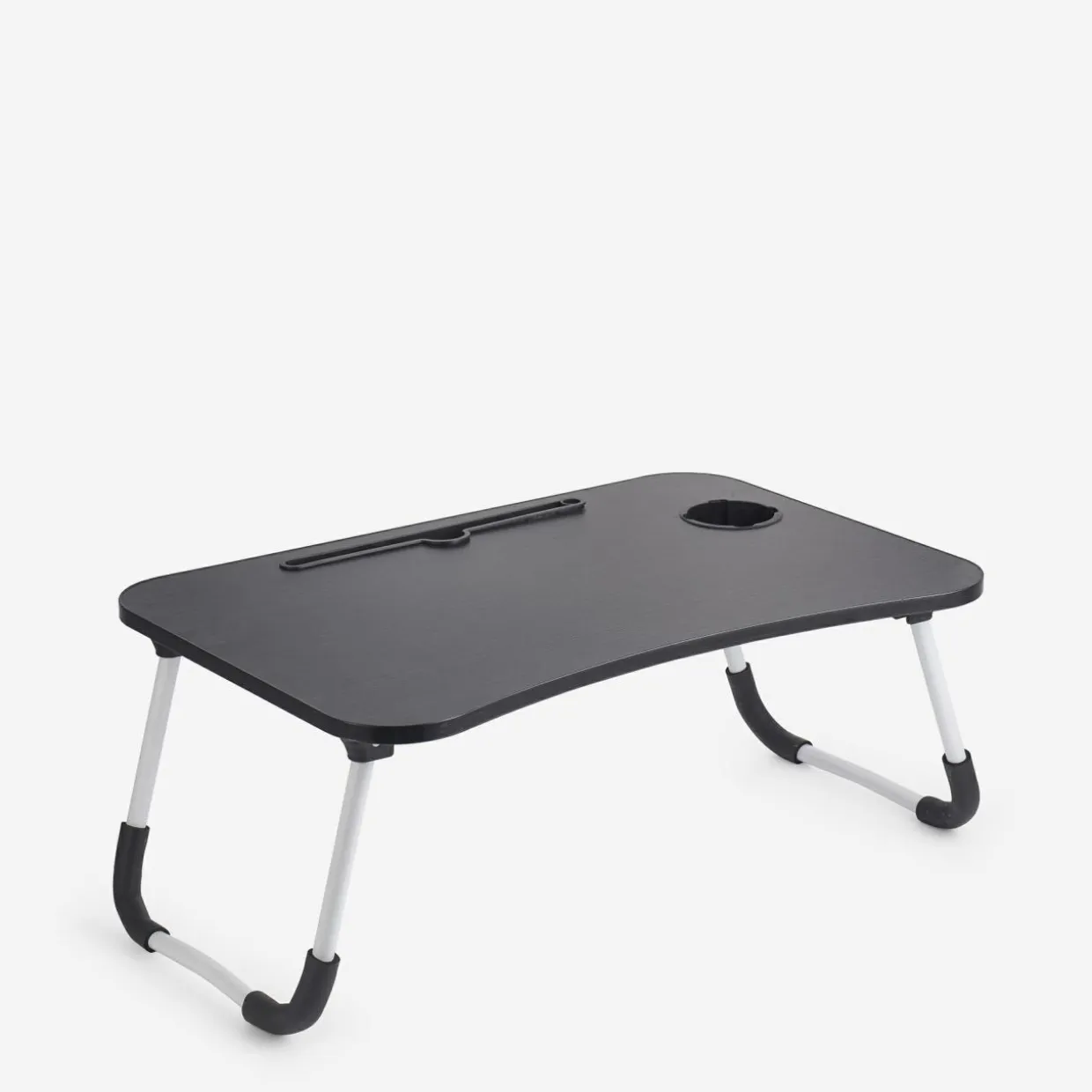 Stolik pod laptop składany czarno-biały 40x60x26 cm