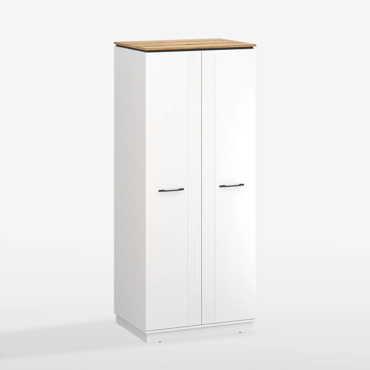 Szafa biała z ryflowaniem VELUTTO