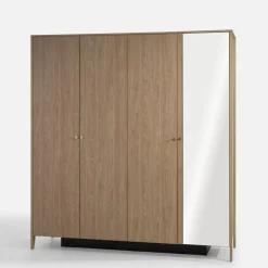 Szafa 4-drzwiowa z lustrem SNUGLY