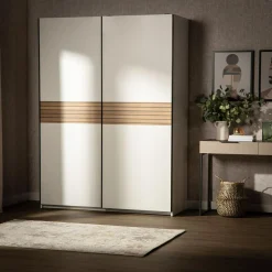 Szafa przesuwna biała METROPOLITAN 150 cm