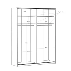 Szafa przesuwna FITIO mat 180 cm