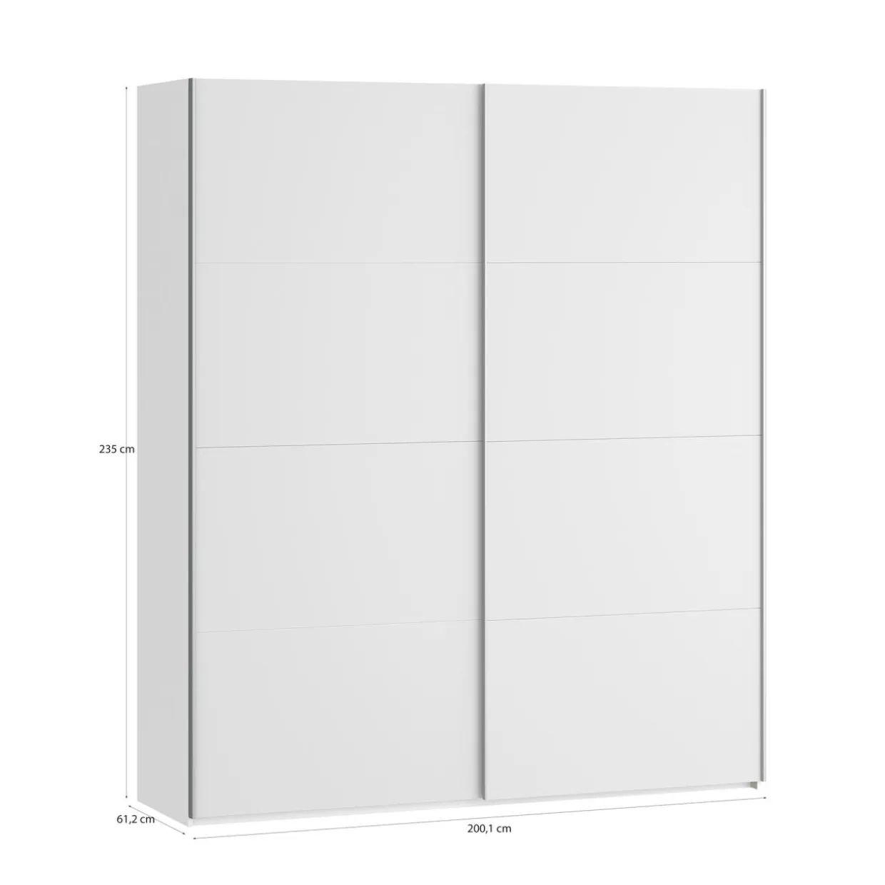 Szafa przesuwna FITIO mat 200 cm