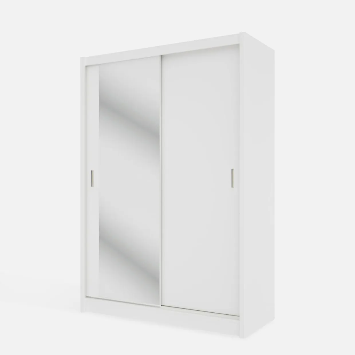 Szafa przesuwna INES z lustrem 150 cm biała