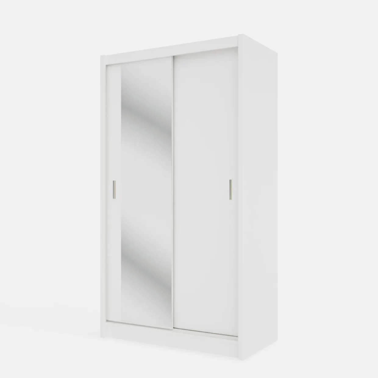 Szafa przesuwna INES z lustrem 120 cm biała