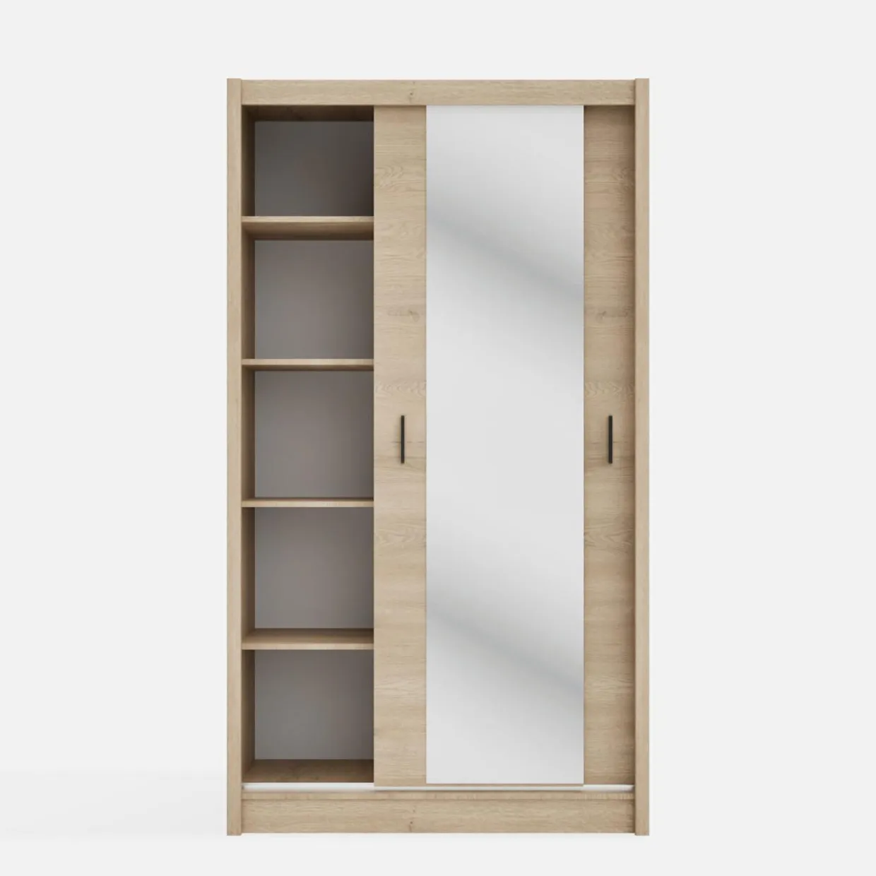 Szafa przesuwna INES z lustrem 120 cm dąb cremona