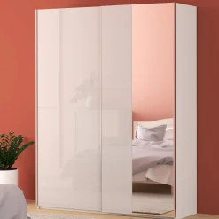 Szafa przesuwna z lustrem FITIO połysk 180 cm