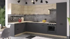 Szafka dolna stojąca narożna MILENA M/D90X90N grafit