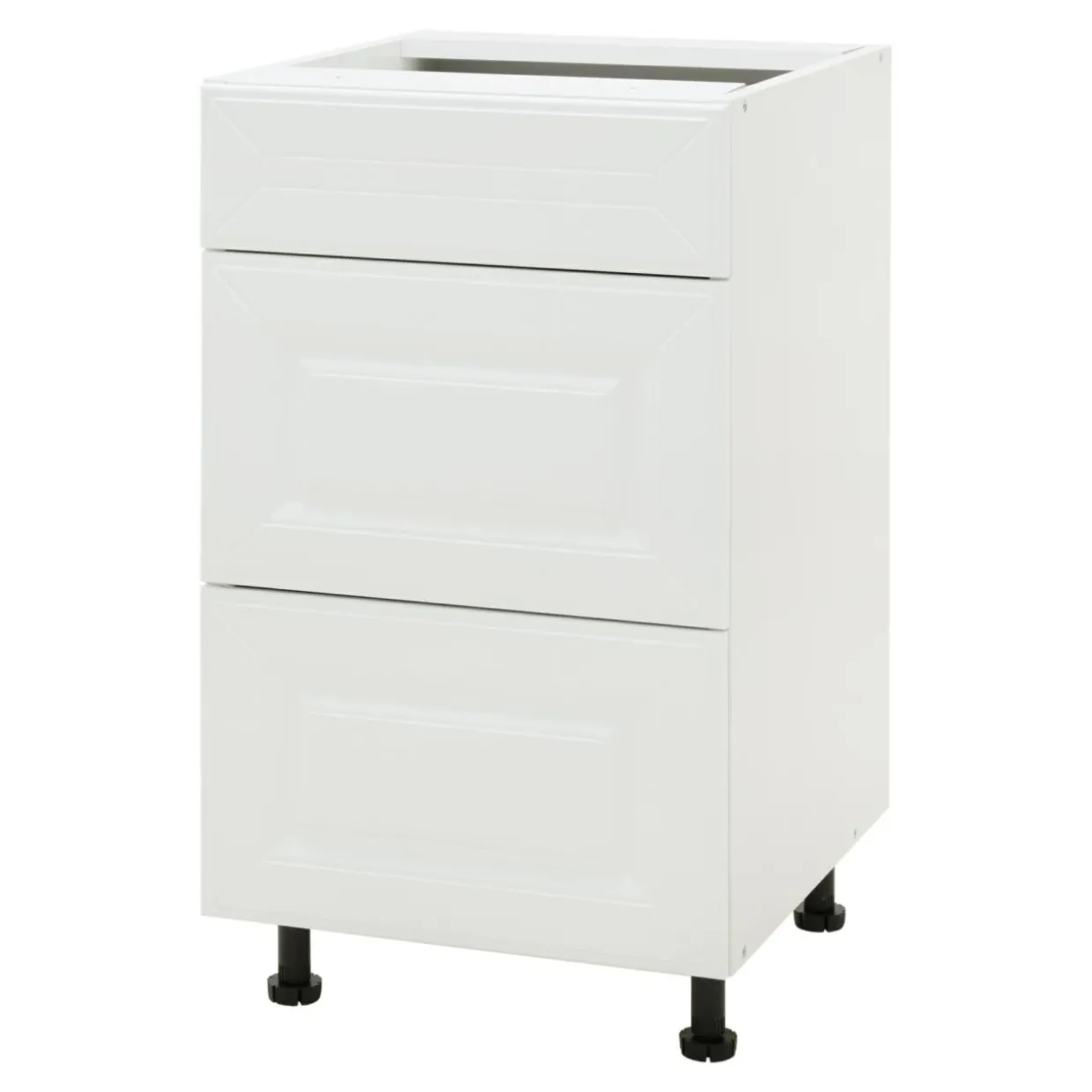 Szafka dolna z 3 szufladami BASIC PLUS BP/D45SR3 biały mat