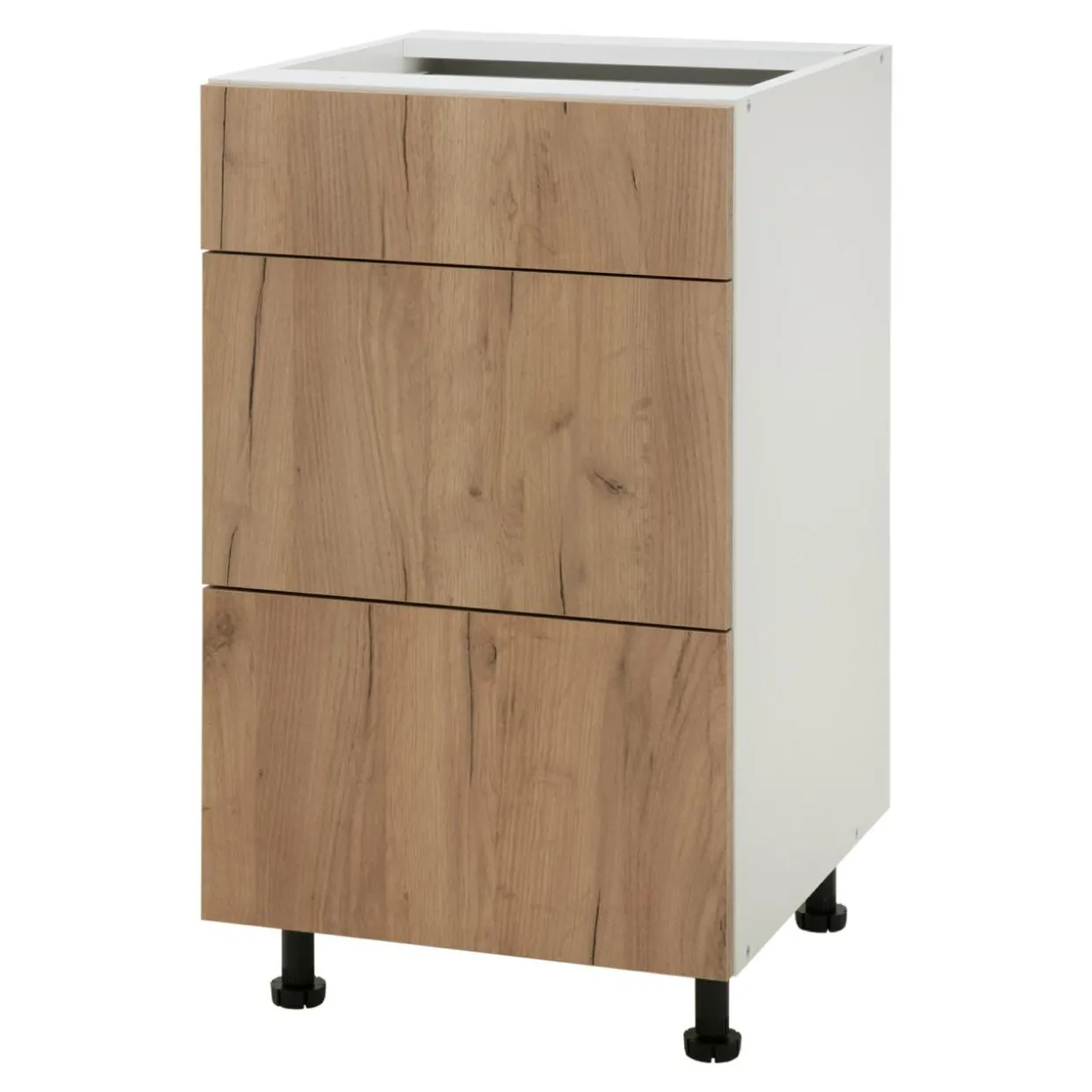 Szafka dolna z szufladami BASIC PLUS BP/D45SR3 dąb craft złoty