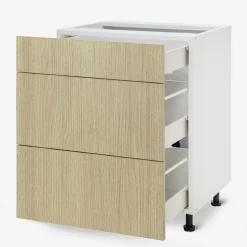 Szafka dolna z szufladami BASIC PLUS BP/D60SR3 sand barbera oak