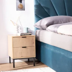 Szafka nocna z ryflowaniem SALA