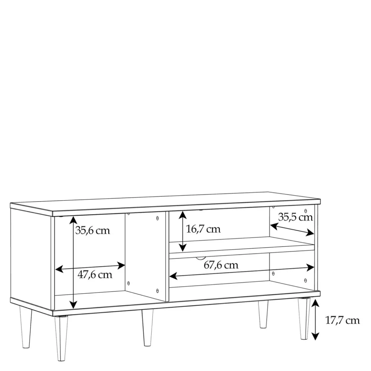 Szafka RTV boho CALASETTA 120 cm