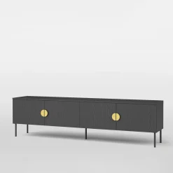 Szafka RTV czarna MOND 200 cm