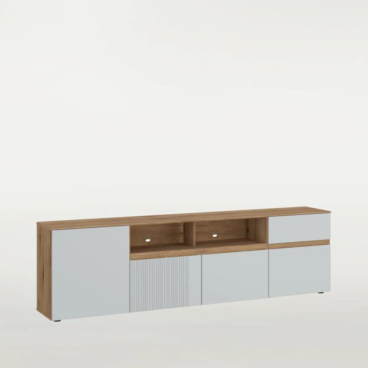 Szafka RTV z ryflowaniem MANILLA 200 cm